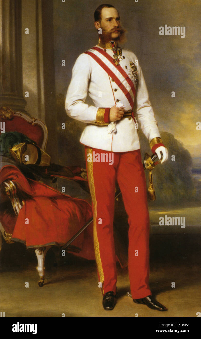 Kaiser FRANZ JOSEPH i. von Österreich/Ungarn (1830-1916) von Winterhalter 1865 gemalt Stockfoto
