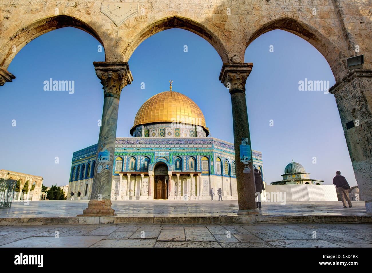 Kuppel des Rock, Tempelberg, Altstadt, UNESCO-Weltkulturerbe, Jerusalem, Israel, Nahost Stockfoto