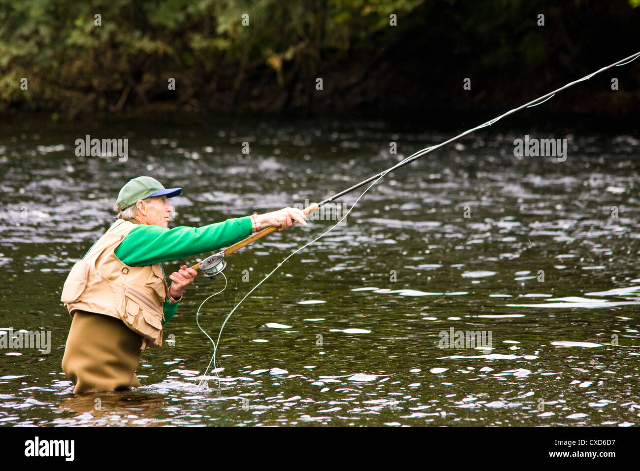 Lachsfischen Flusses Beauly Stockfoto