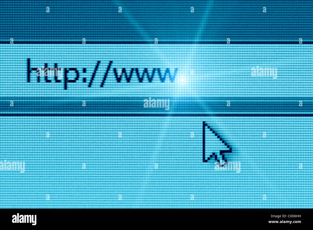 Browser im Internet auf einer website Stockfoto