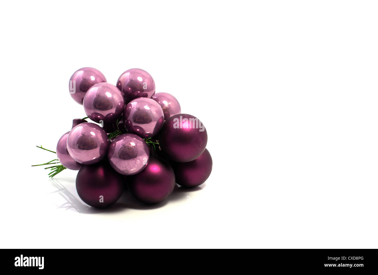 Rosa Weihnachtskugeln Stockfoto