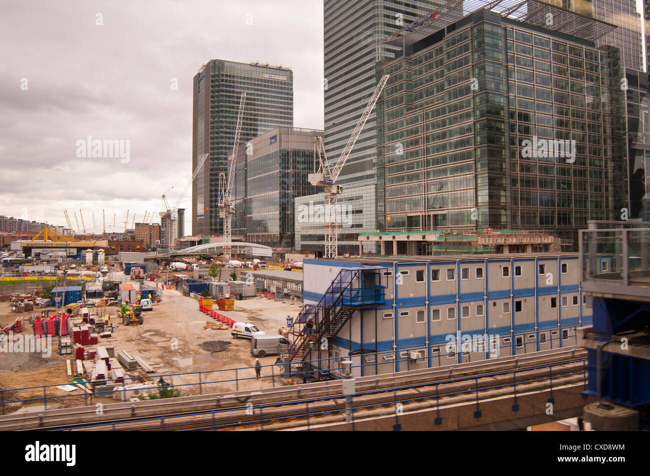 Baustelle in Canary Wharf, London, UK Stockfoto