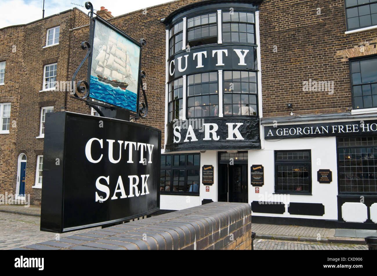 Cutty Sark Tavern Pub Restaurant Ballast Kai, East Greenwich, London, UK Stockfoto