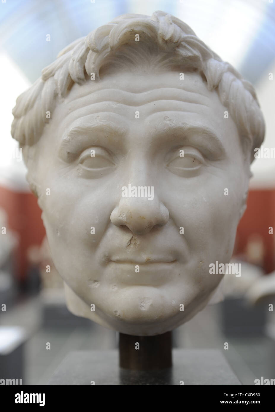 Pompeius dem großen (106-48 v. Chr.). Militärischer, politischer Führer der späten römischen Republik. Büste. Marmor. Stockfoto