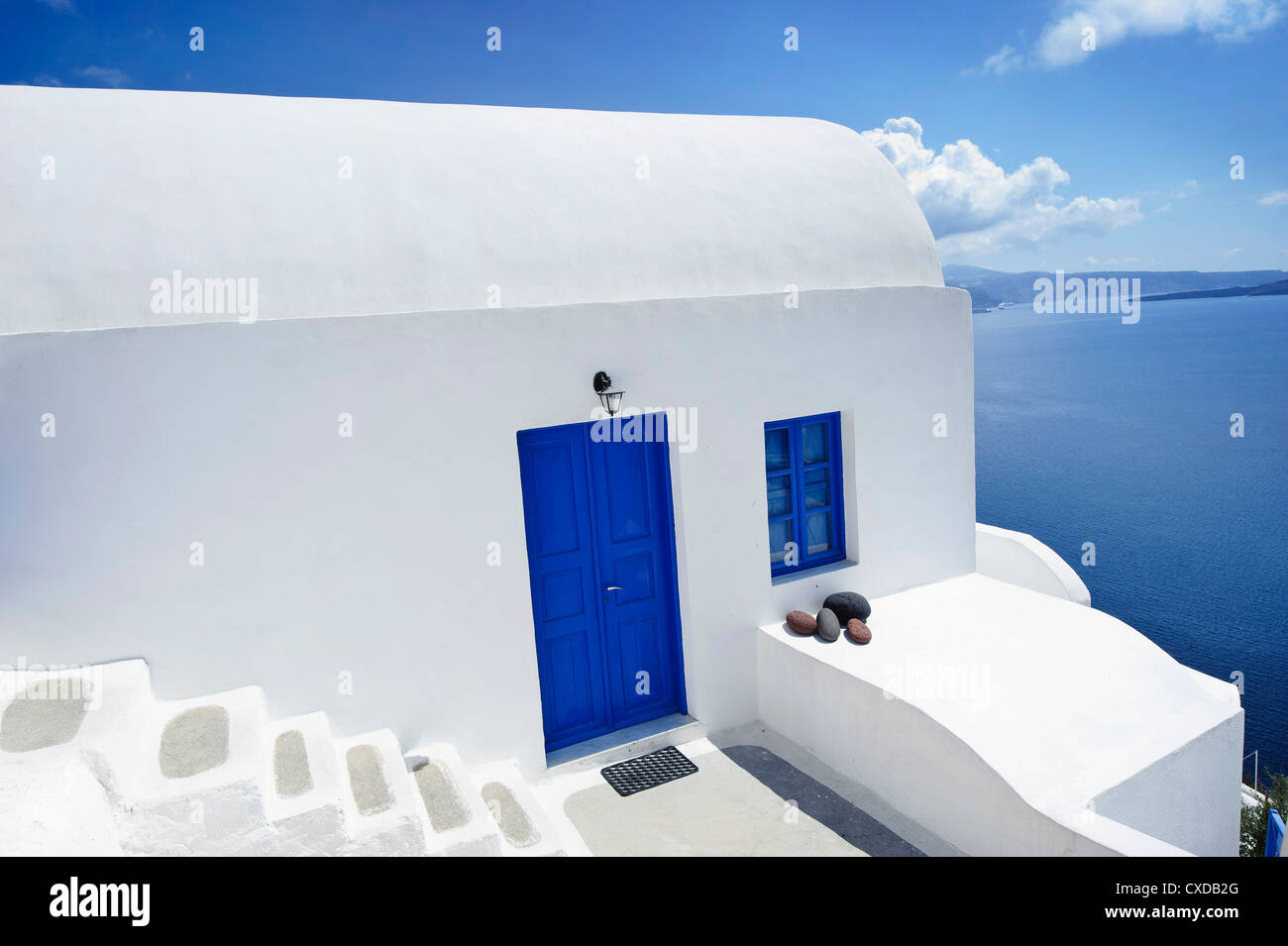 Stadt Oia auf Santorin, Griechenland Stockfoto