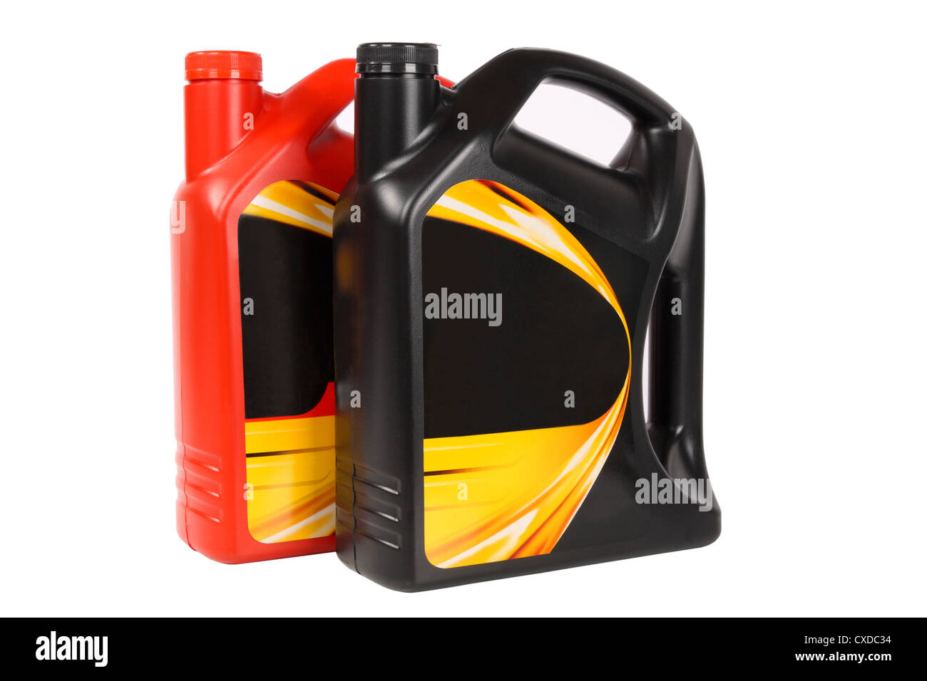 zwei Flasche Motoröl Stockfoto