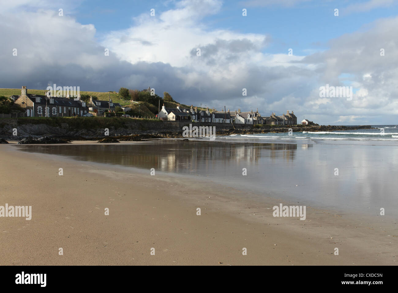 Dorf an der Küste von sandend Schottland september 2012 Stockfoto