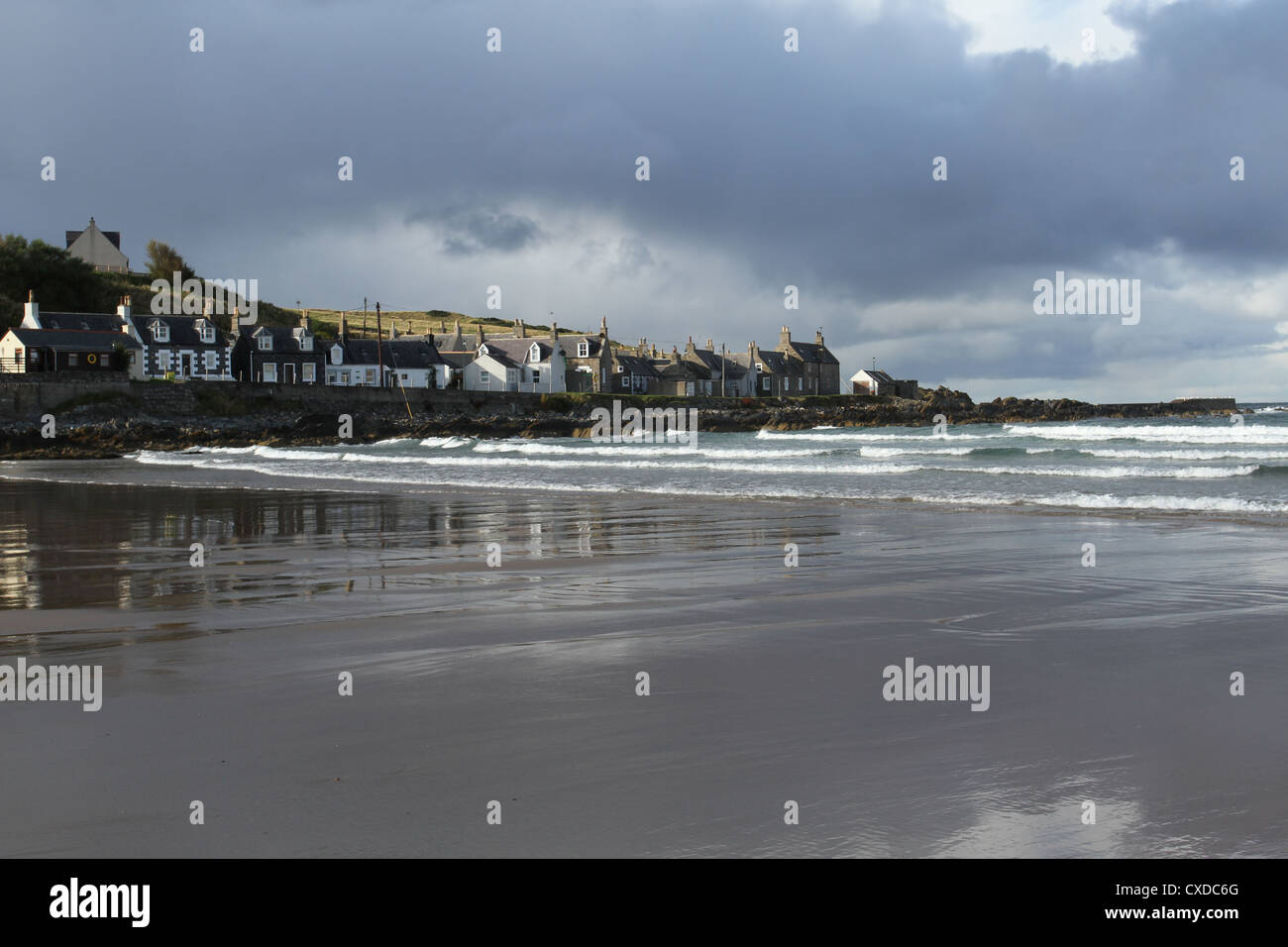 Dorf an der Küste von sandend Schottland september 2012 Stockfoto