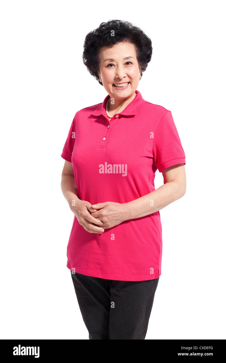 Porträt von senior Frau Stockfoto