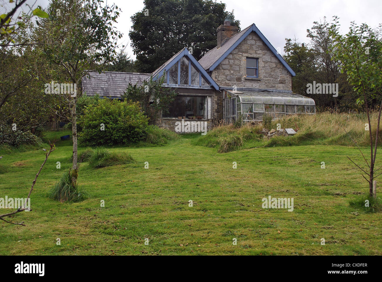 Granit-Ferienhaus im ländlichen Irland Stockfoto