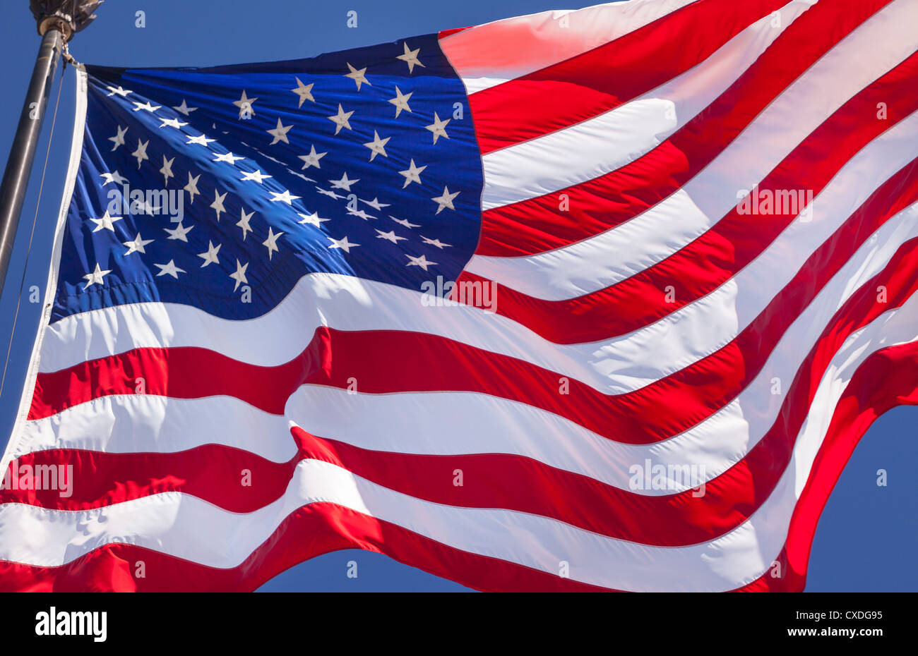 WASHINGTON, DC, USA - USA-Flagge. Stockfoto