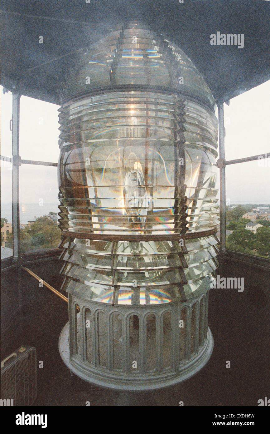 Leuchtturm befindet sich in SandyHookT 0009.jpg, New Jersey, Vereinigte Staaten Stockfoto