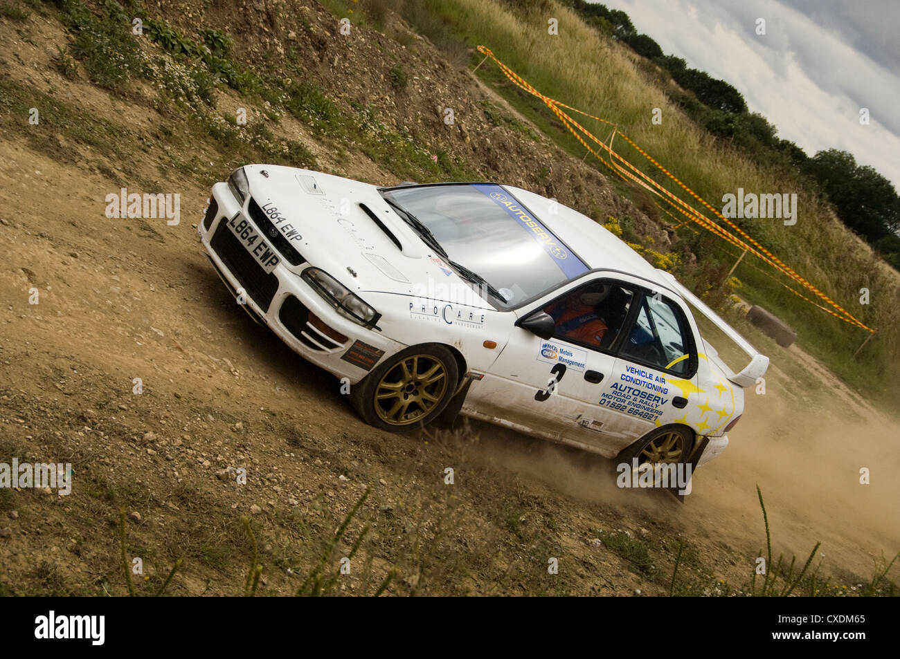 Subaru Impreza-Rallye-Auto Stockfoto