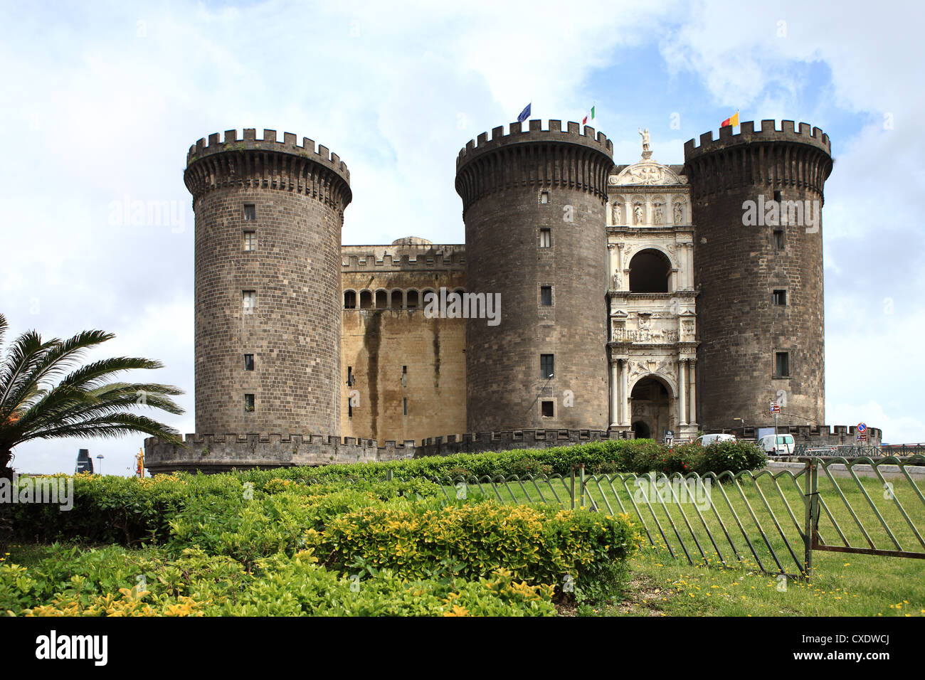 Maschio Angioino Schlosses (Castel Nuovo), Neapel, Kampanien, Italien, Europa Stockfoto