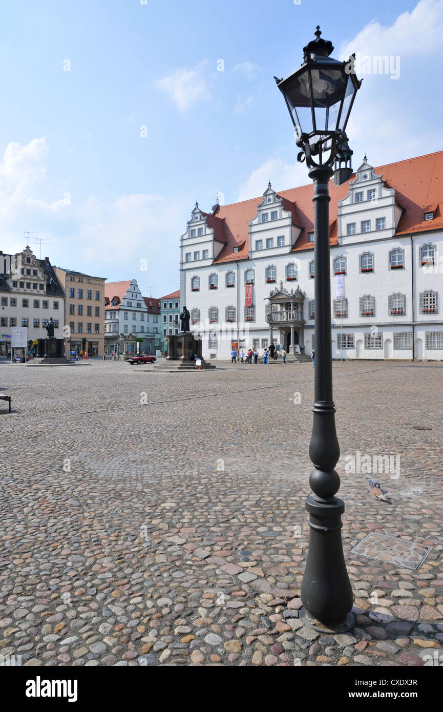 UNESCO-Weltkulturerbe, Luther Stadt Wittenberg (Lutherstadt Wittenberg), Sachsen-Anhalt, Deutschland, Europa Stockfoto