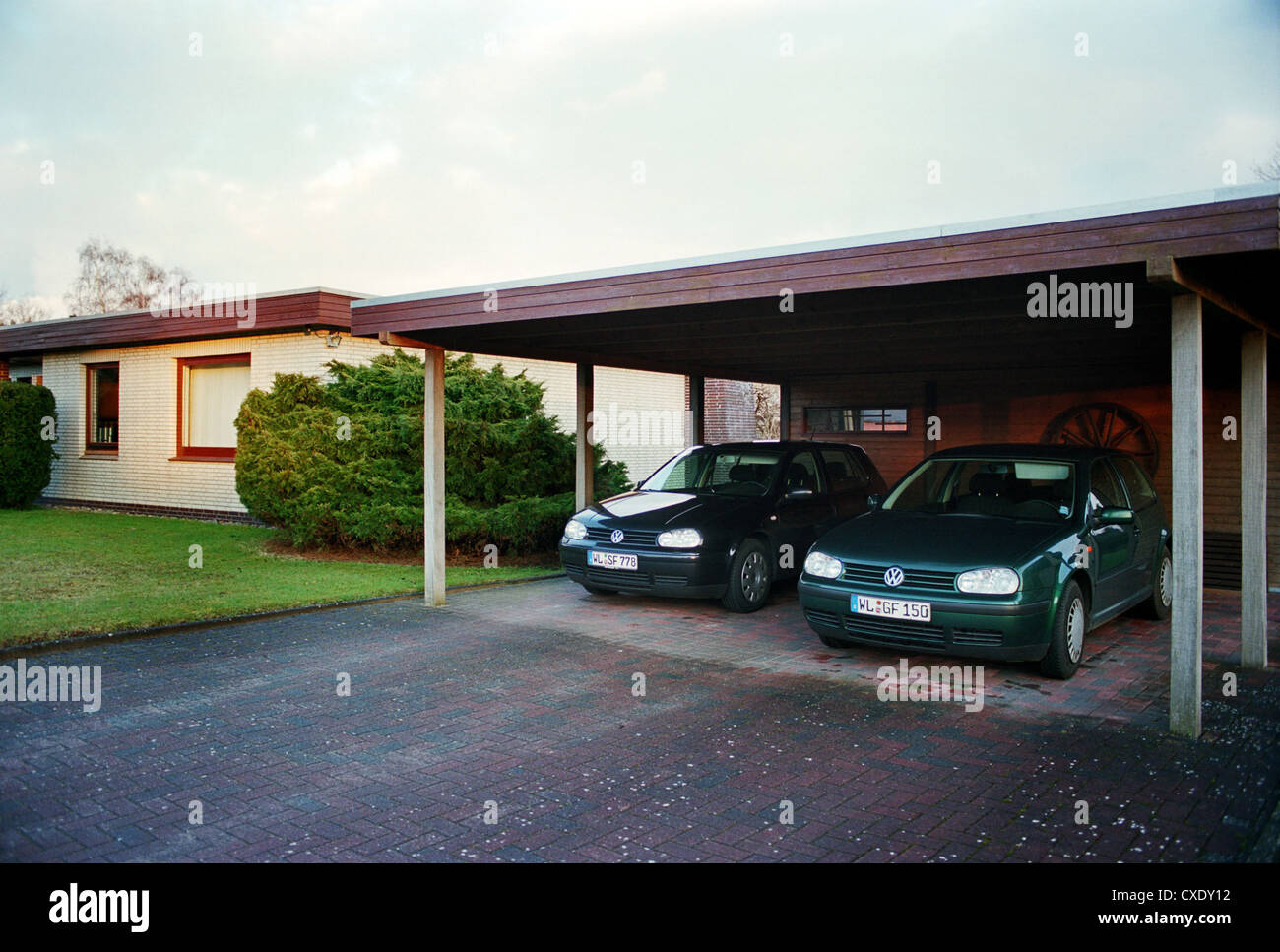 Heidenau, typischer Bungalow aus den 70er Jahren Stockfoto