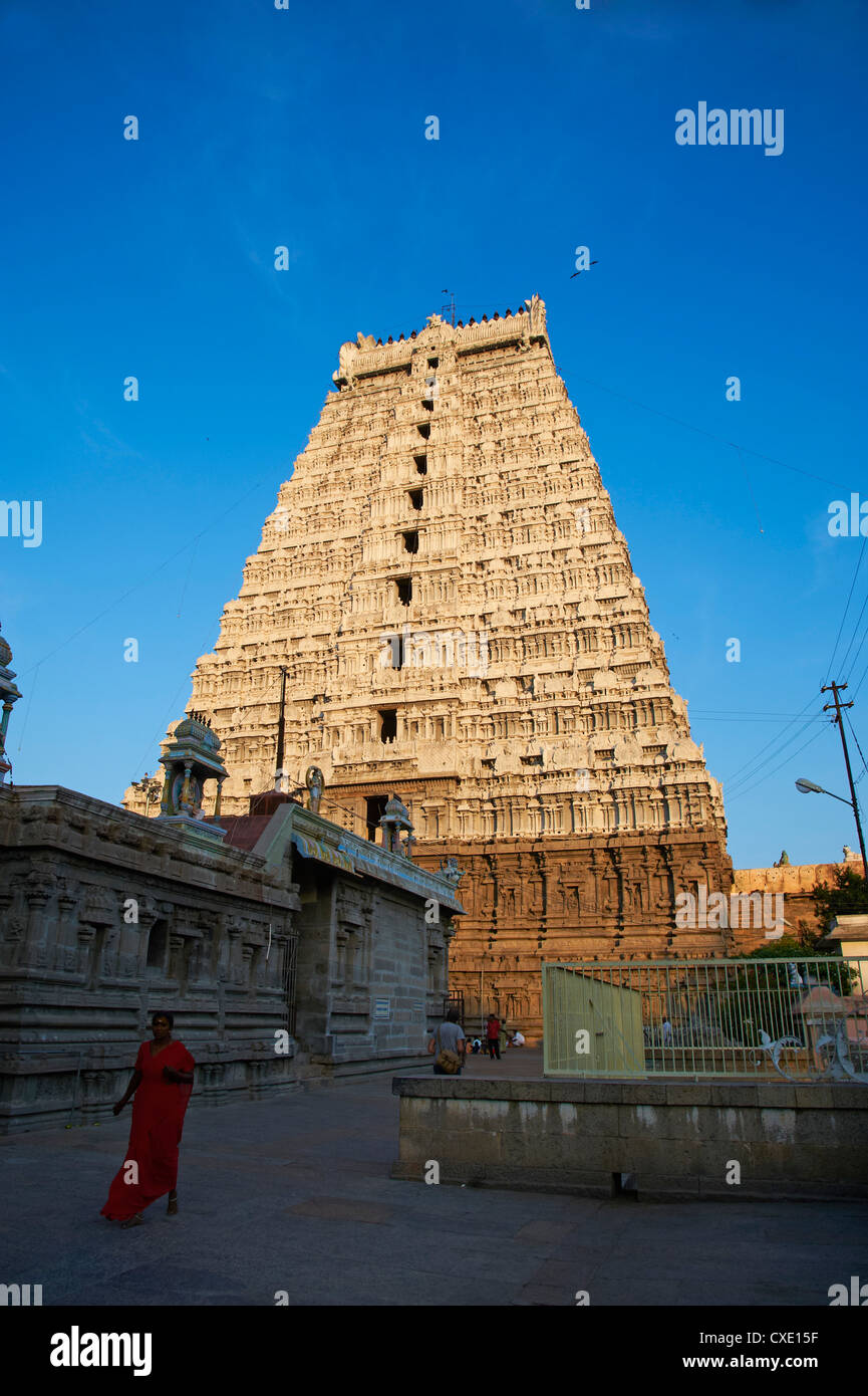 Arunachaleswar Tempel, Tiruvannamalai, Tamil Nadu, Indien, Asien Stockfoto