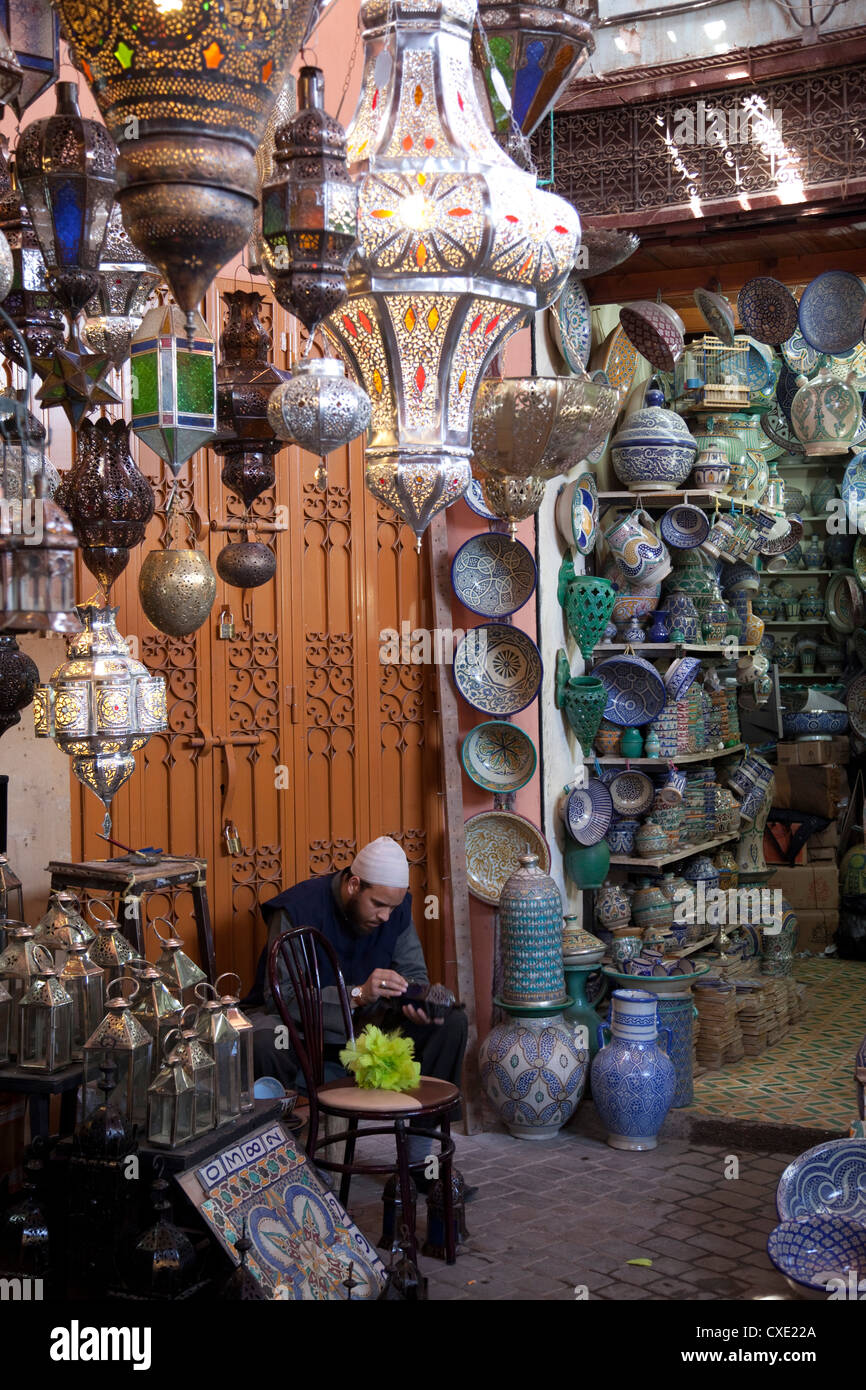 Souk, Marrakesch, Marokko, Nordafrika, Afrika Stockfoto