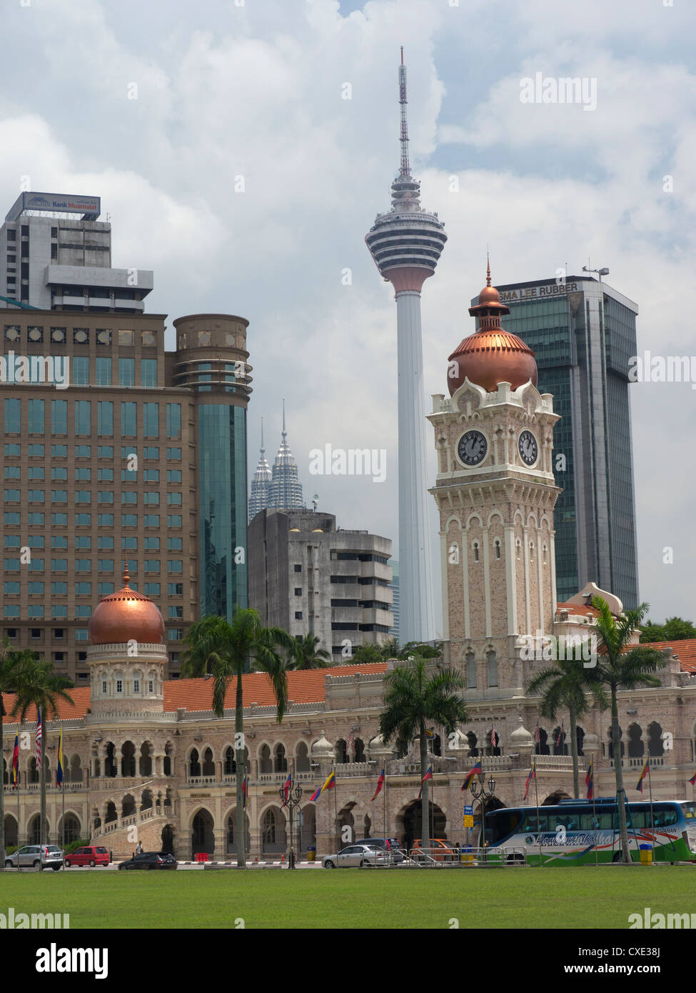 Merdeka Square & Sultan Abdul Samad Gebäude, Kuala Lumpur, Malaysia Stockfoto