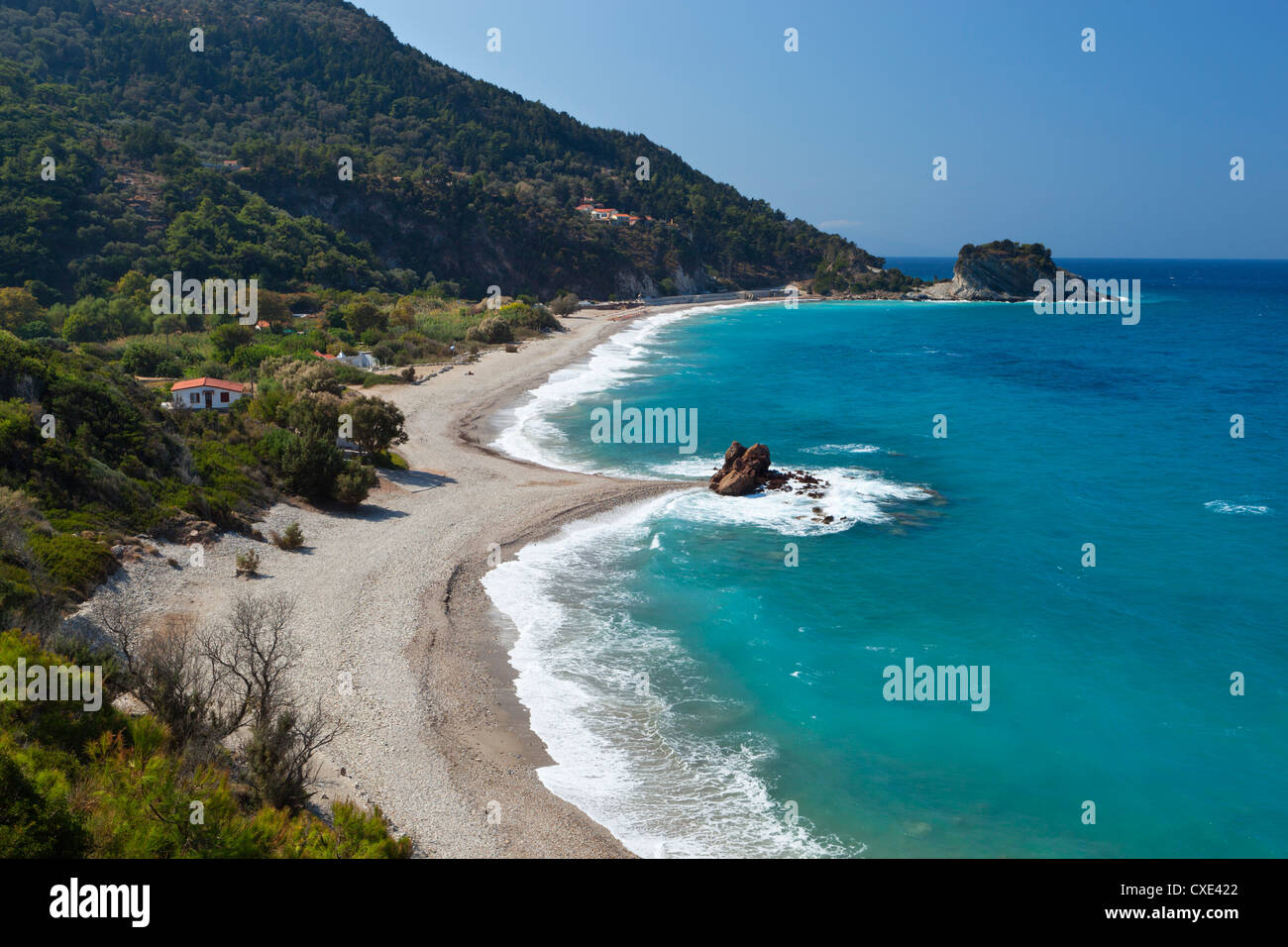 POTAMI Beach in der Nähe von Karlovassi Samos, Ägäische Inseln, Griechenland Stockfoto