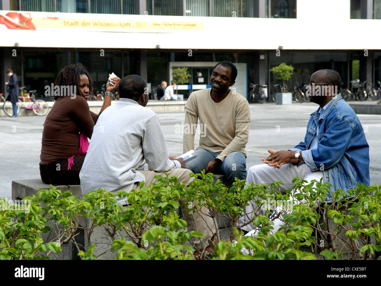 Braunschweig, afrikanische Studenten an der Universität Carolo-Wilhelmina Stockfoto