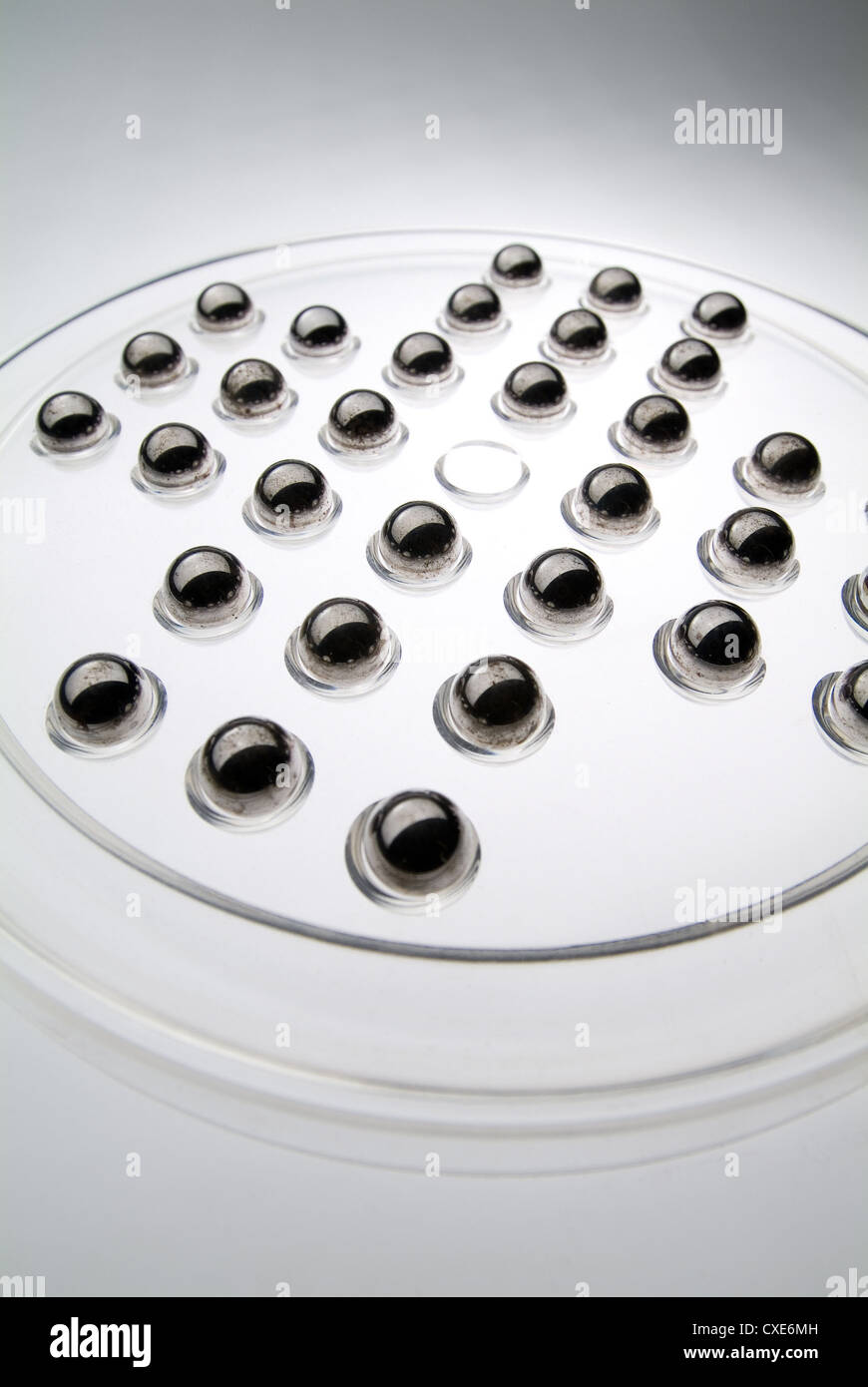 Hamburg, machte ein Solitär-Spiel aus Glas Stockfoto