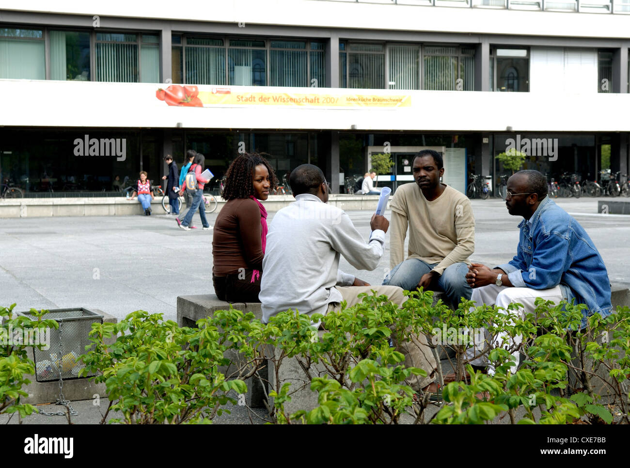 Braunschweig, afrikanische Studenten an der Universität Carolo-Wilhelmina Stockfoto