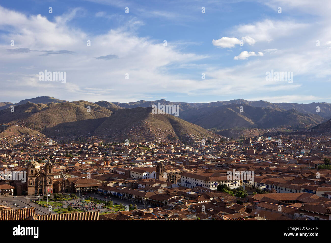 Cusco und Berge, Peru, Peru, Südamerika, South American, Lateinamerika, Latin american Südamerika Stockfoto