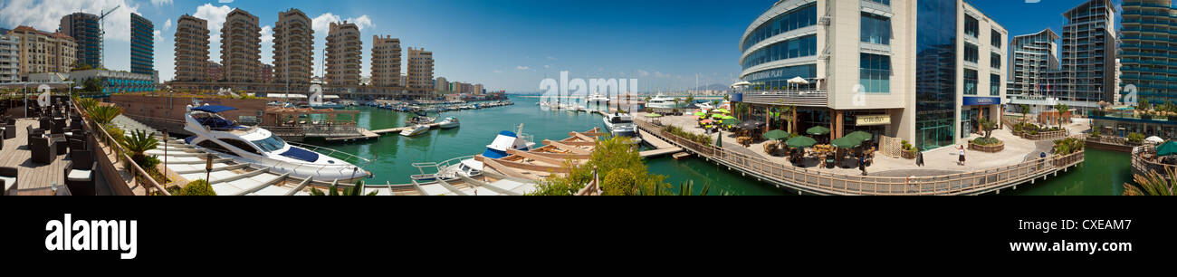 Ocean Village, Casino und Marina Entwicklung in Gibraltar, Mittelmeer, Europa Stockfoto