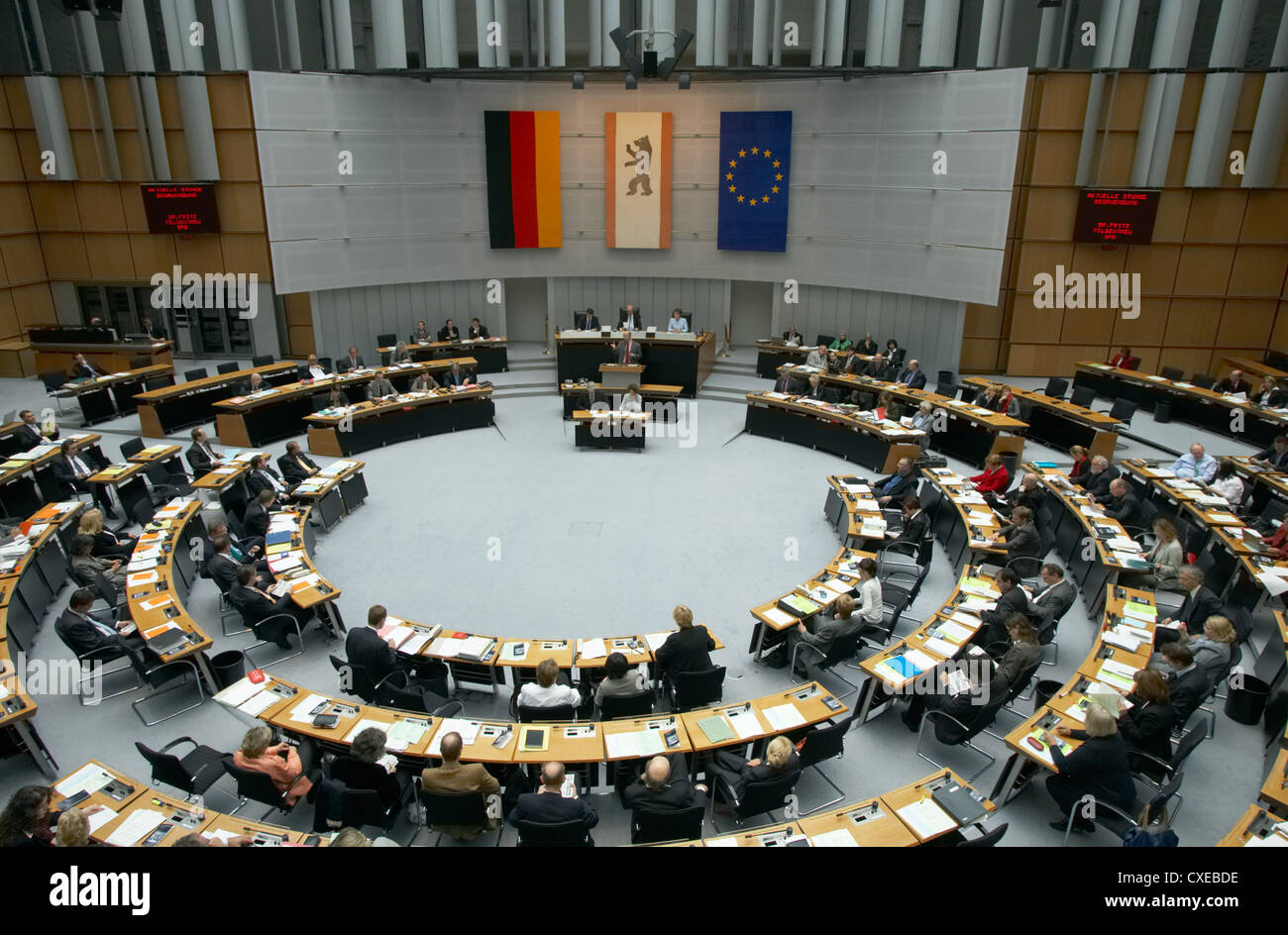 Berlin - treffen im Berliner Abgeordnetenhaus den Landtag Stockfoto