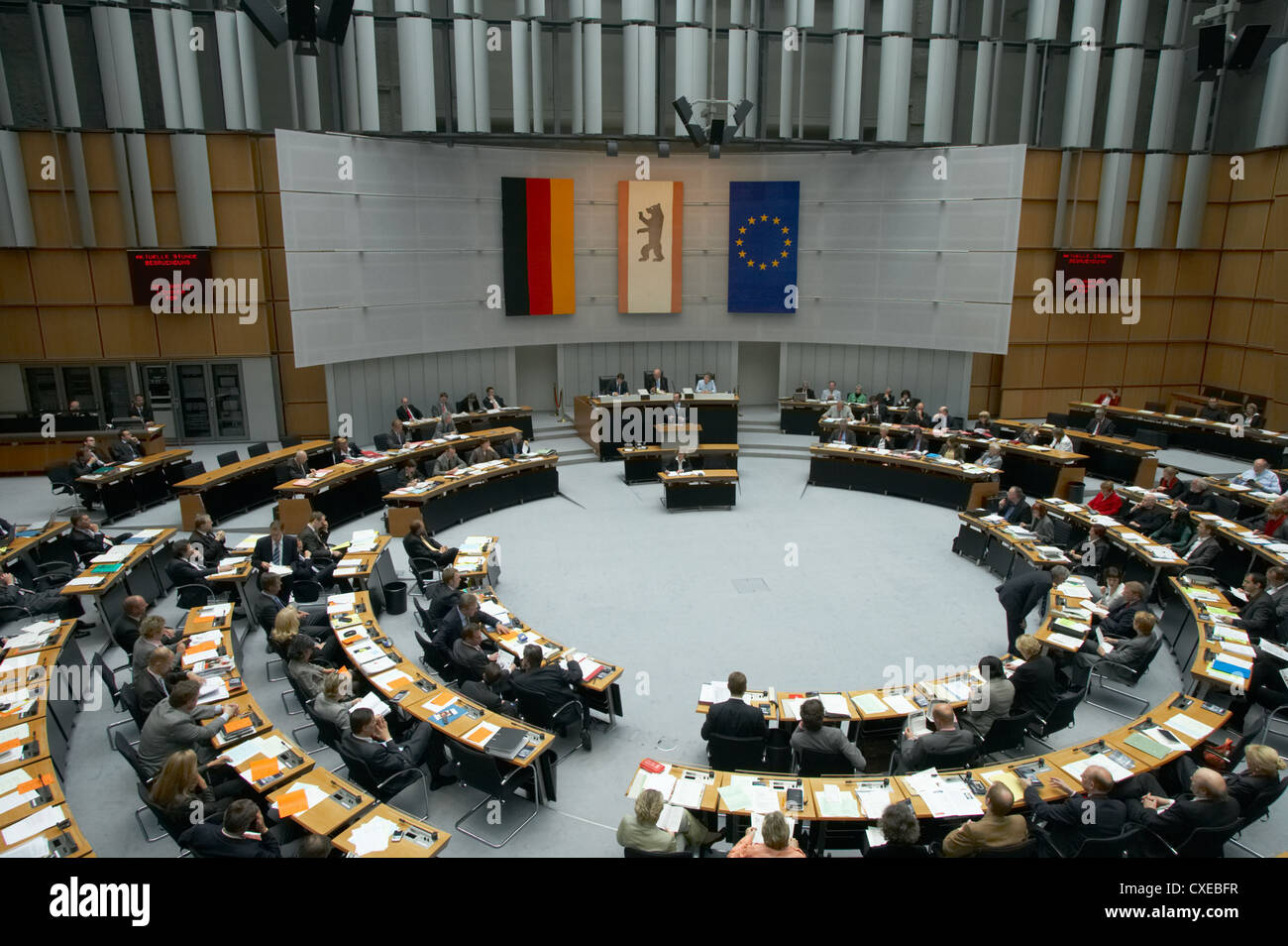 Berlin - treffen im Berliner Abgeordnetenhaus den Landtag Stockfoto