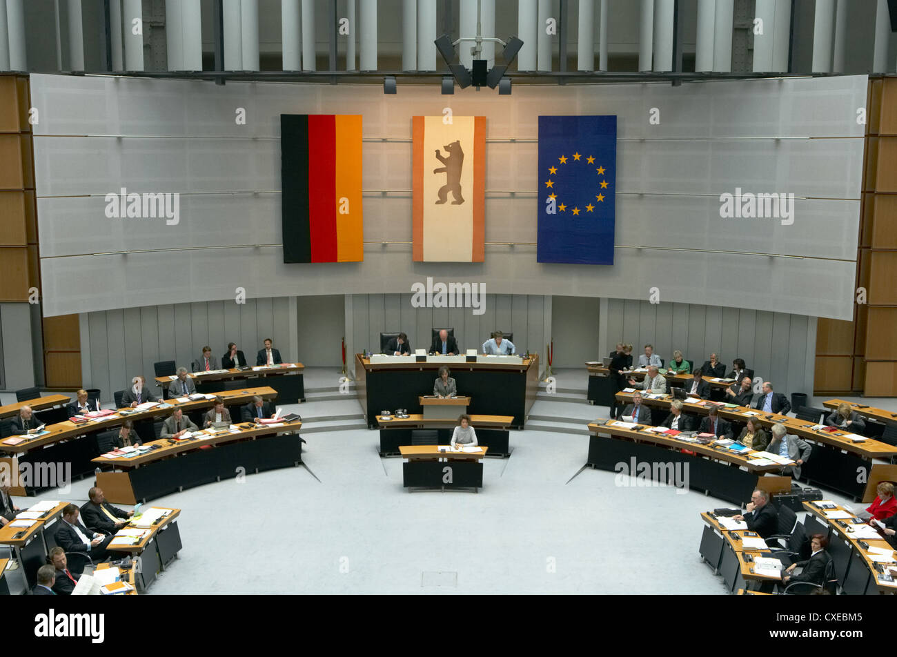 Berlin - treffen im Berliner Abgeordnetenhaus den Landtag Stockfoto