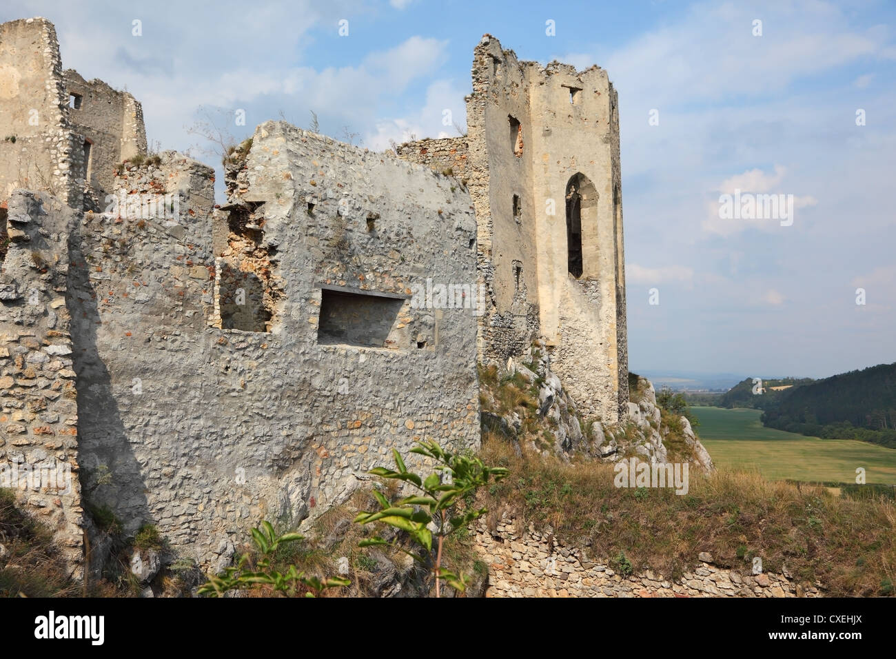 Verfallene mittelalterliche Festung Stockfoto