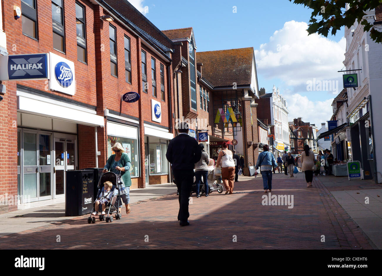 Havant High Street, Havant, Hampshire, Großbritannien Stockfoto