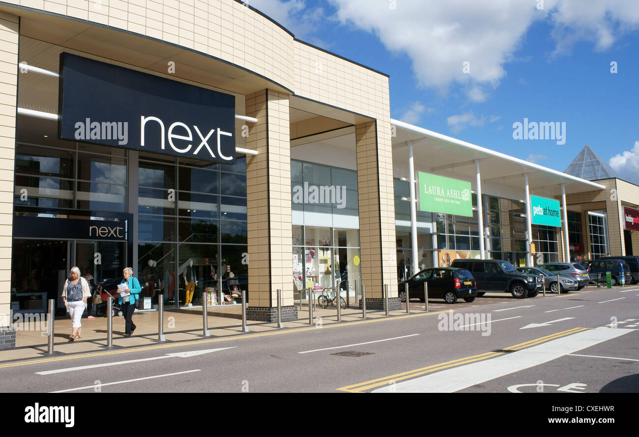 Nächste, Laura Ashley und Haustiere zu Hause, Solent Retail Park, Havant, Hampshire, UK Stockfoto