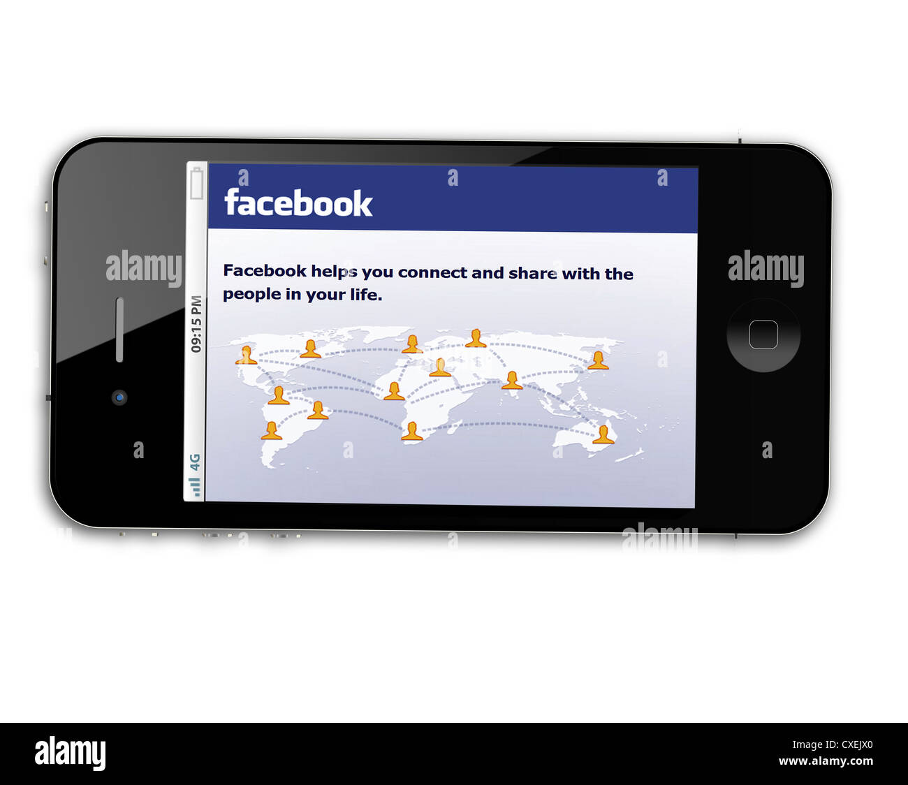 Facebook-Website auf ein iPhone 5 aufgenommen Stockfoto
