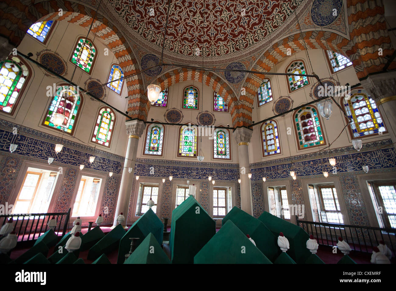 Mausoleen neben der Ayasofya, Hagia Sophia, AyaSophia-Moschee in Istanbul in der Türkei Stockfoto