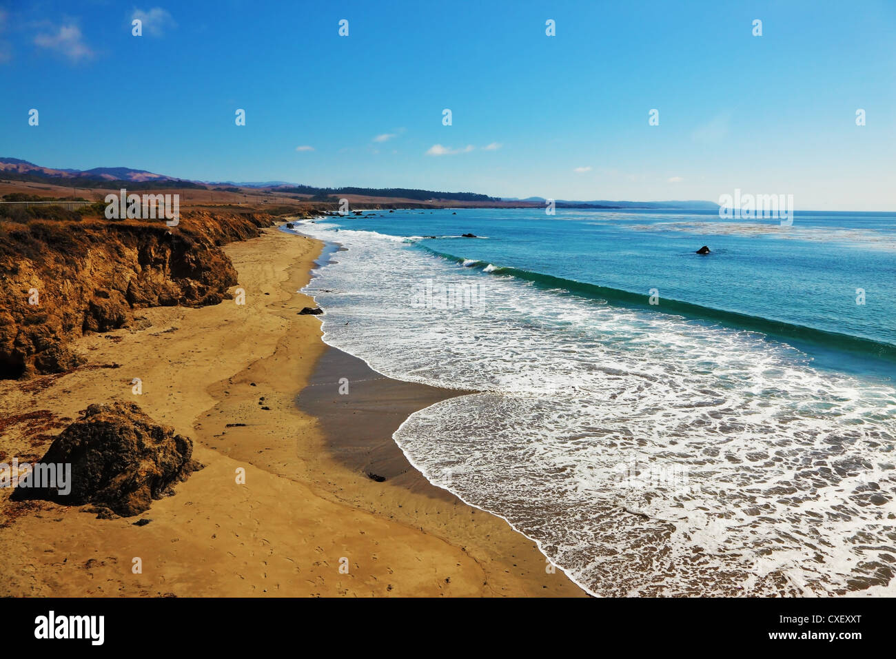 Die herbstlichen Strand des Pazifischen Ozeans Stockfoto
