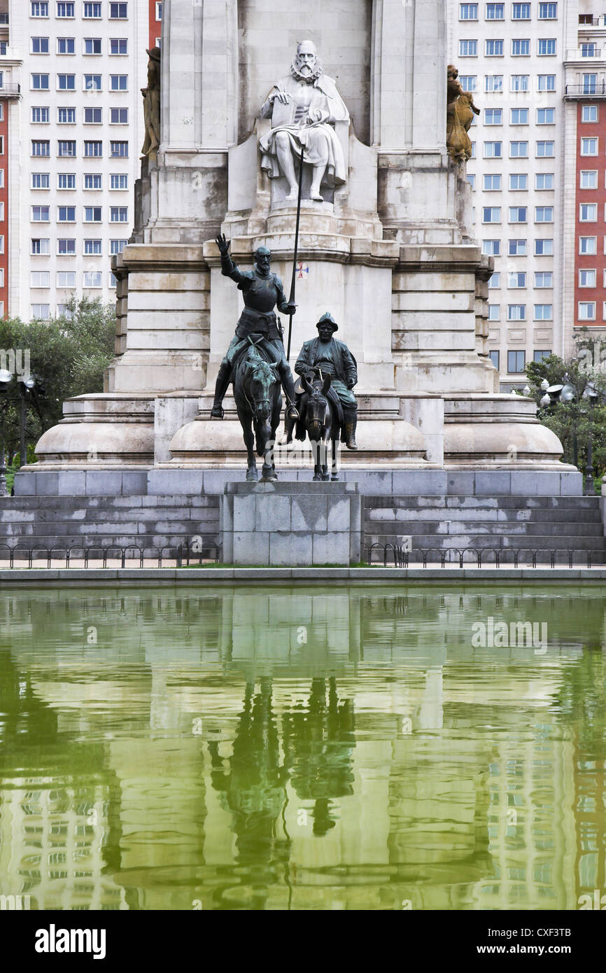 Großer Schriftsteller Cervantes-Denkmal Stockfoto