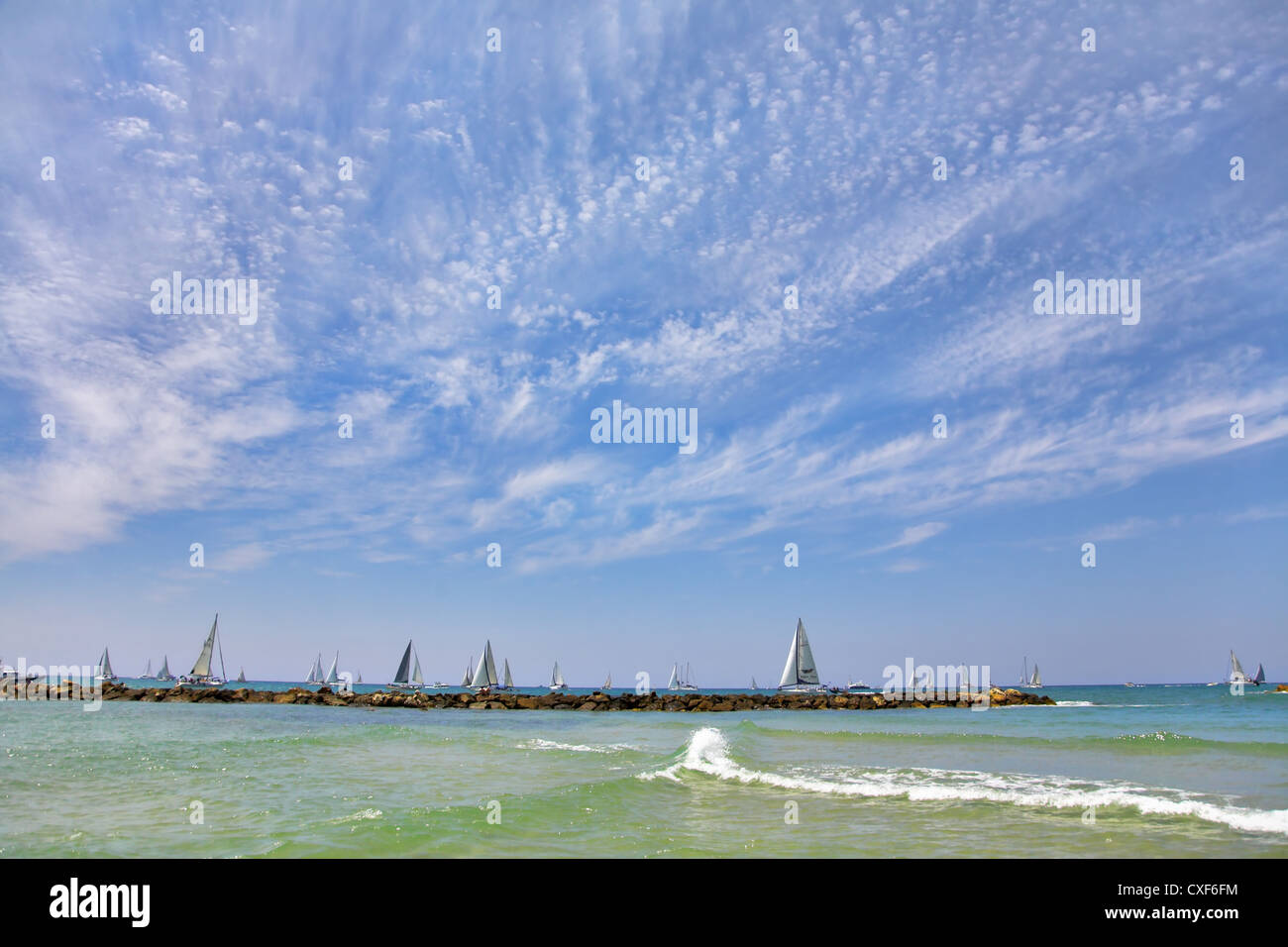 Herrliche Segelyachten Stockfoto