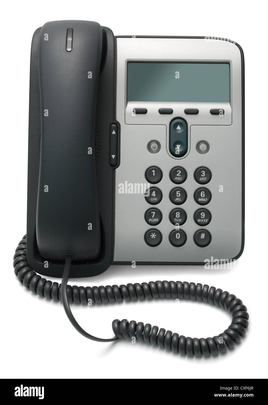 IP-Telefon isoliert auf weißem Hintergrund Stockfoto