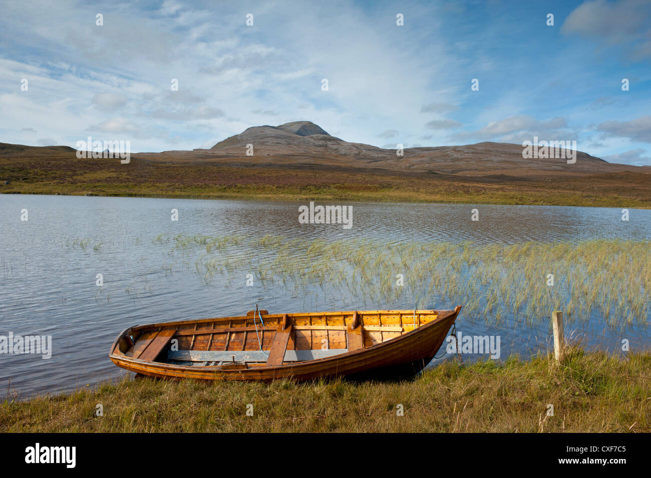 Canisp Berg und Loch Awe, Inchnadamph. Lochinver. Sutherland.  SCO 8545 Stockfoto