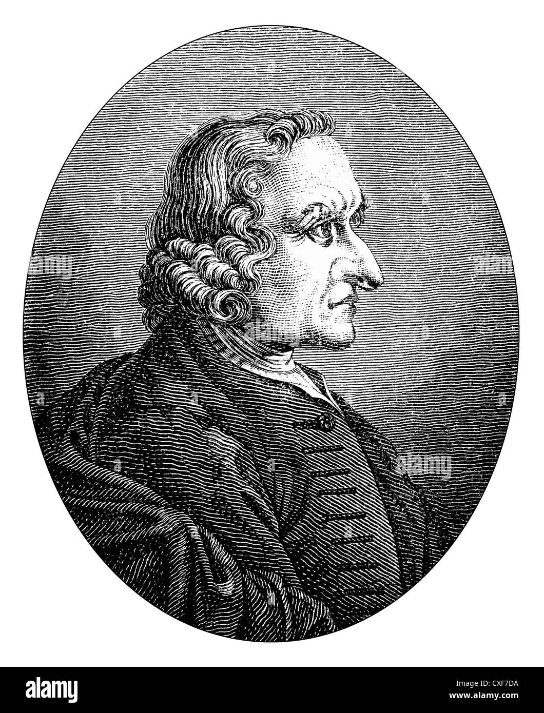Alessandro Giuseppe Ferruccio Tartini, 1692-1770, italienischer Violinist, Komponist und Musiktheoretiker Stockfoto