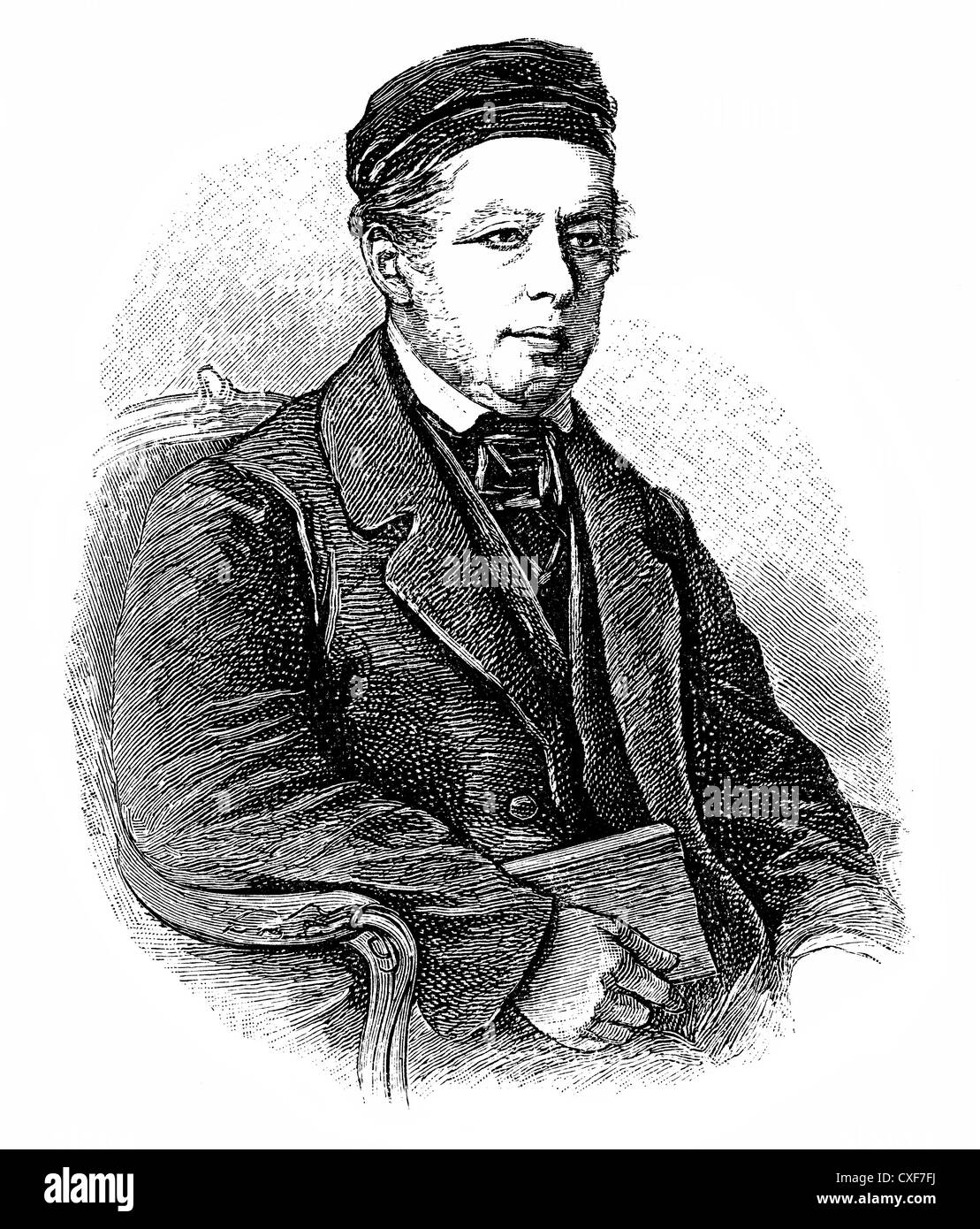 Moritz Hauptmann, 1792-1868, deutscher Komponist, Geiger und Musiktheoretiker, Stockfoto