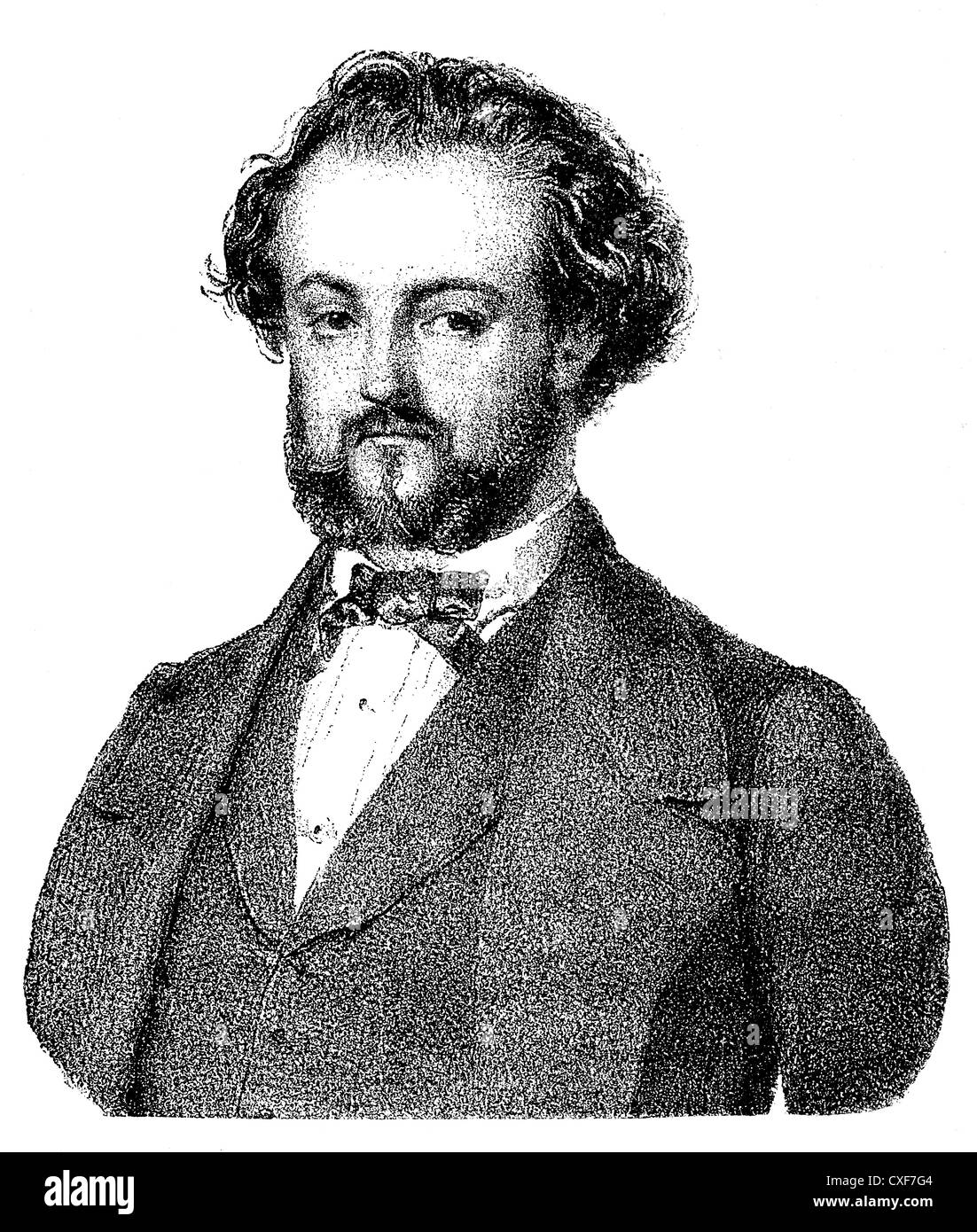 Gustave Hippolyte Roger, 1815-1879, französischer Opernsänger (Tenor), Stockfoto