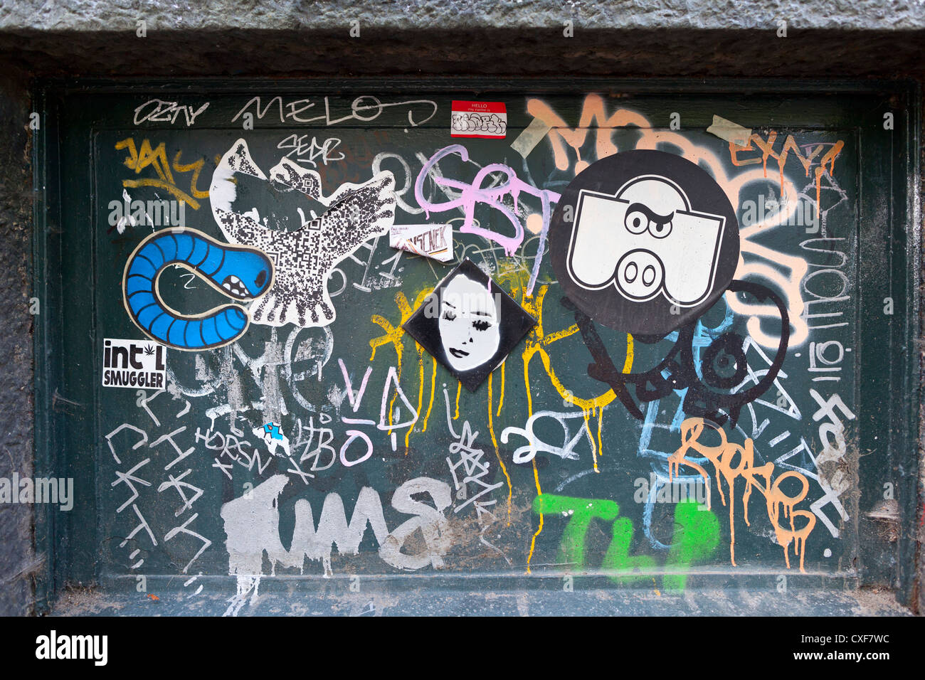 Graffiti - Amsterdam, Niederlande, Europa Stockfoto