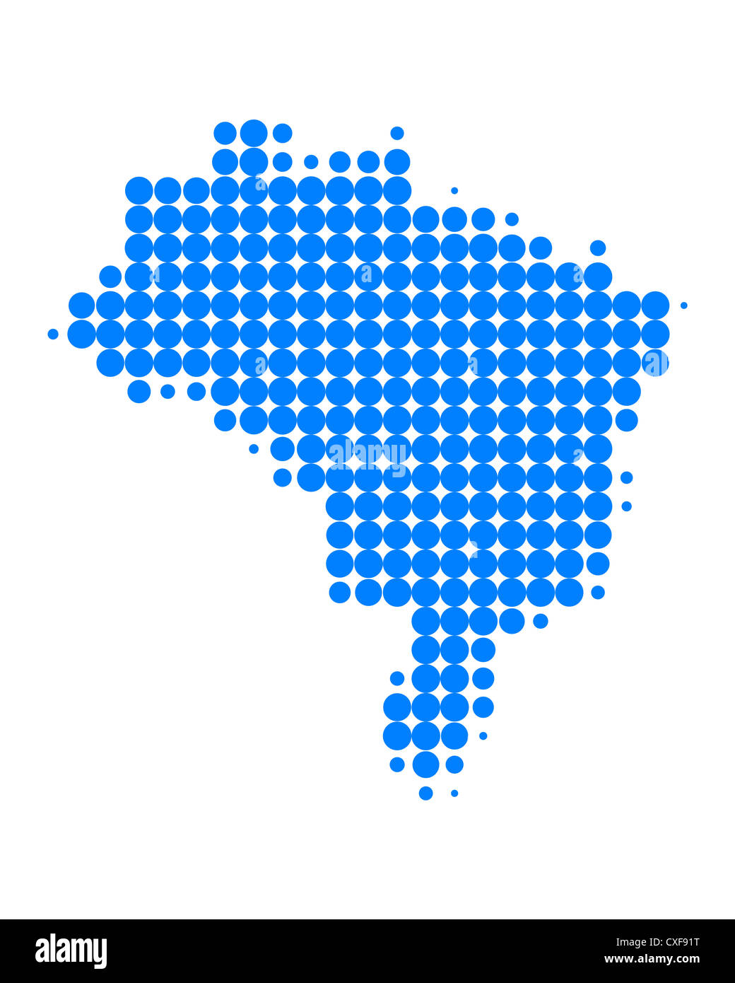 Karte von Brasilien Stockfoto