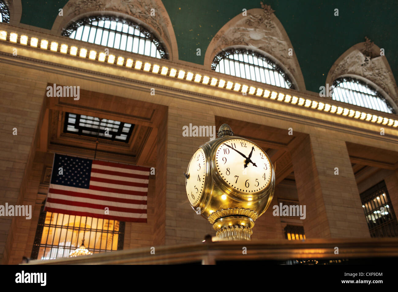 Uhr am Grand Central Terminal Railway Station, New York City, USA. Stockfoto