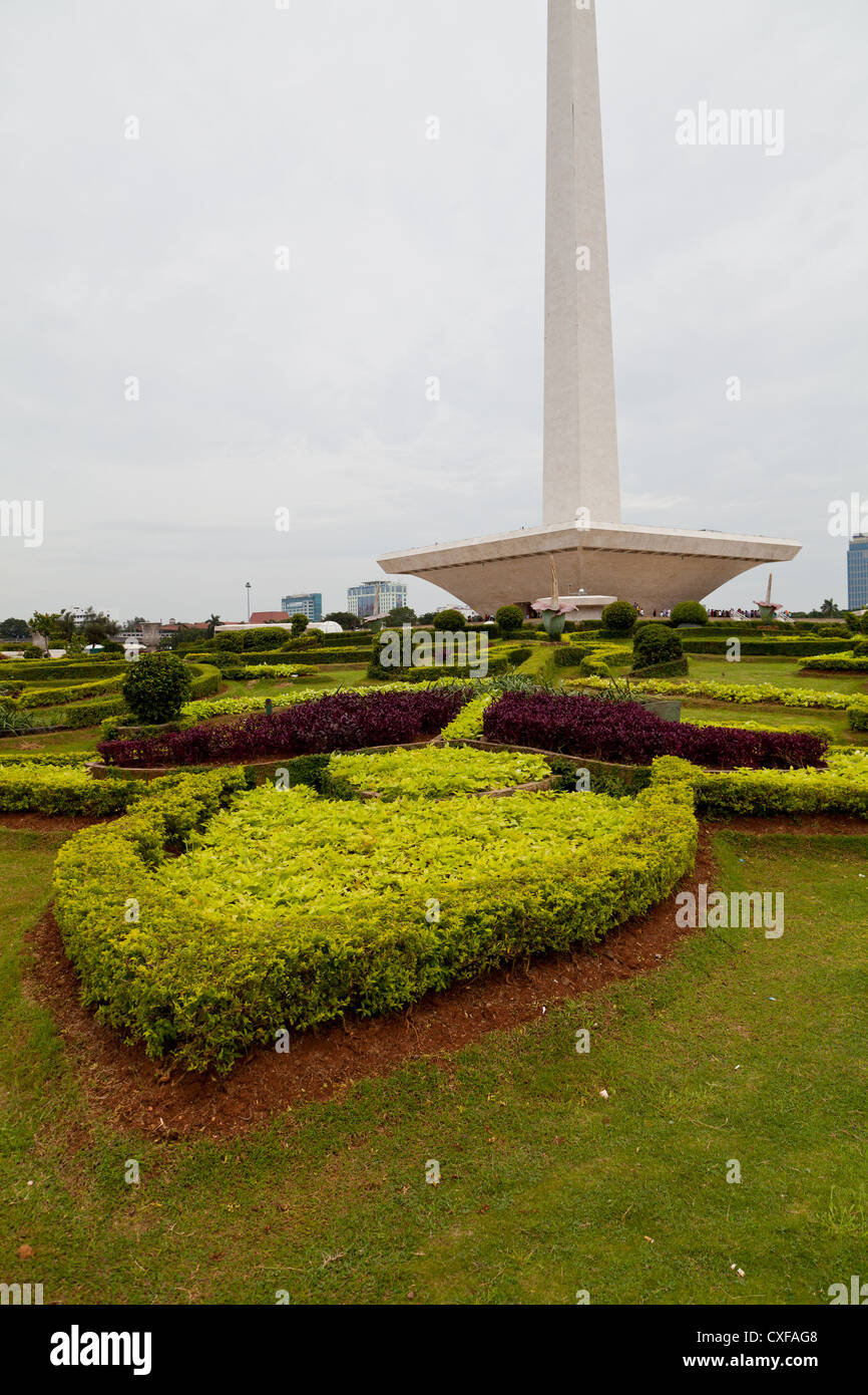 Das National Monument auf dem Merdeka Square in Jakarta Stockfoto