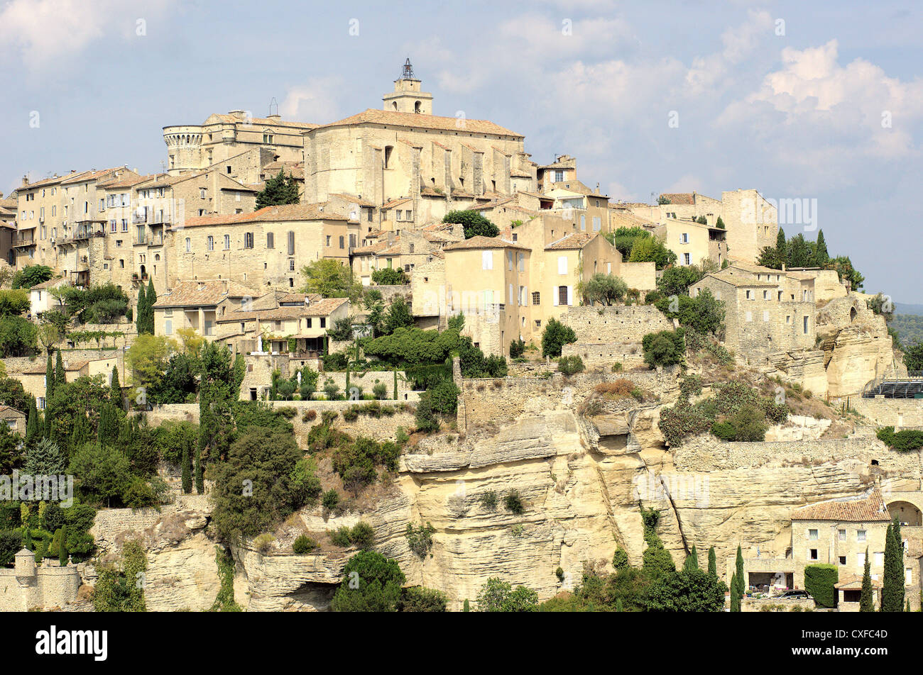 Gordes Dorf Provence Vaucluse Frankreich Stockfoto